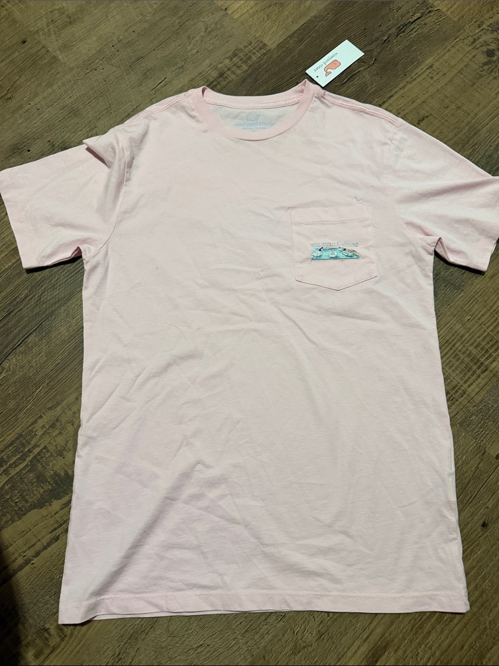 Vineyard Vines Light Pink Short Sleeve Pocket Tee